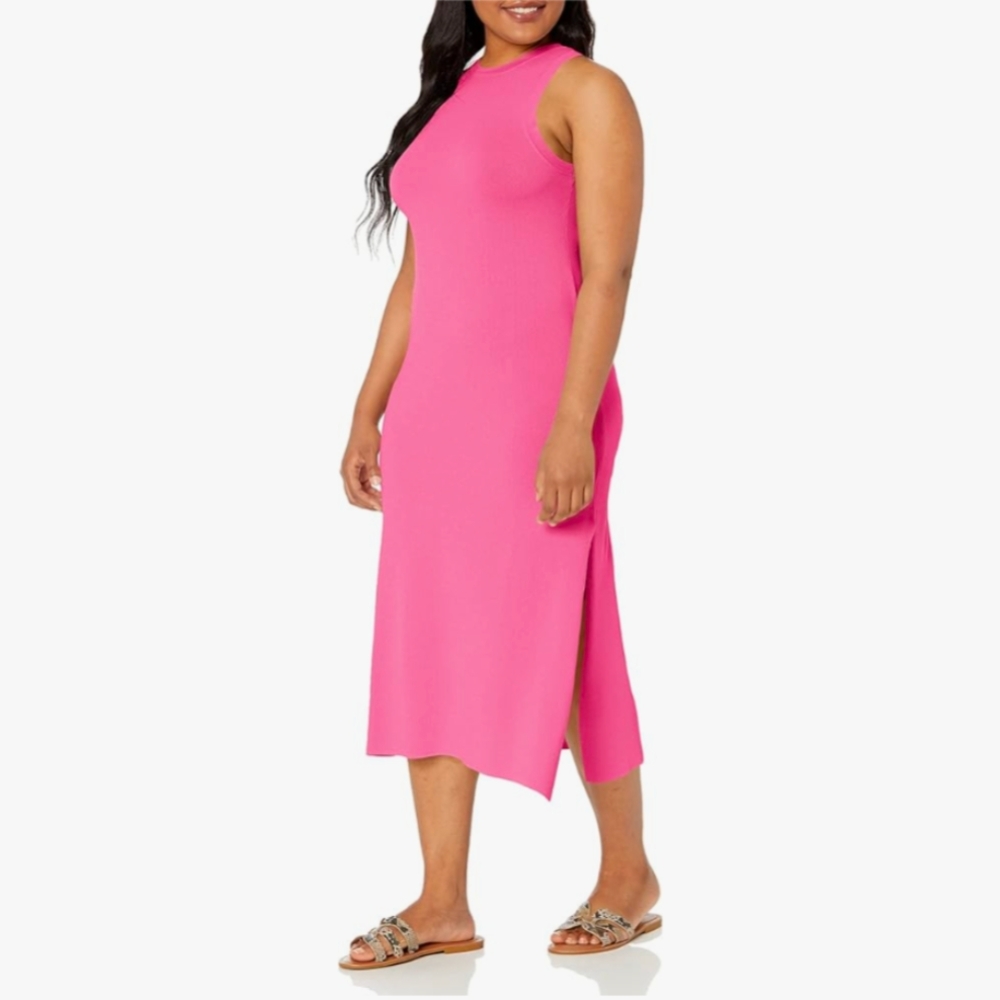 High Neck Cut-in-A-line Maxi Dress - Picture 6 of 8